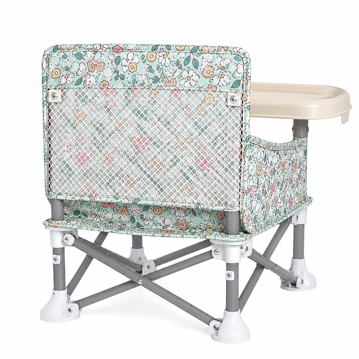 CHAISE BÉBÉ MOTIF FLORAL PASTEL