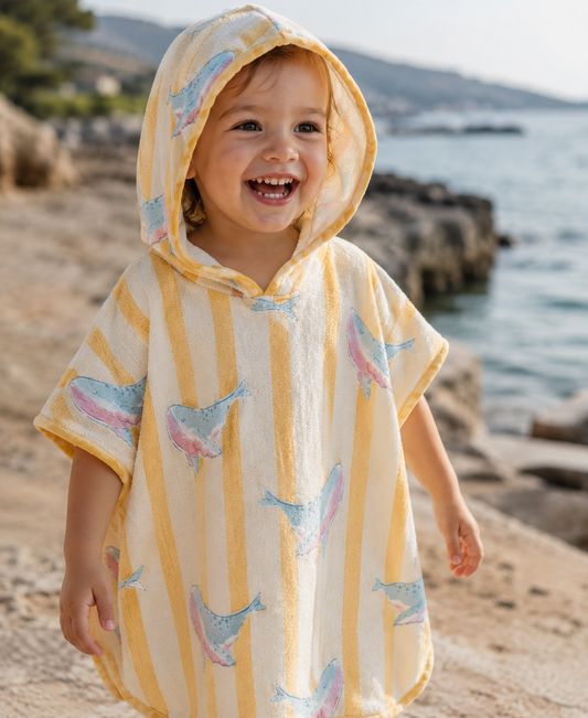 PONCHO DE PLAGE BALEINE OCÉAN