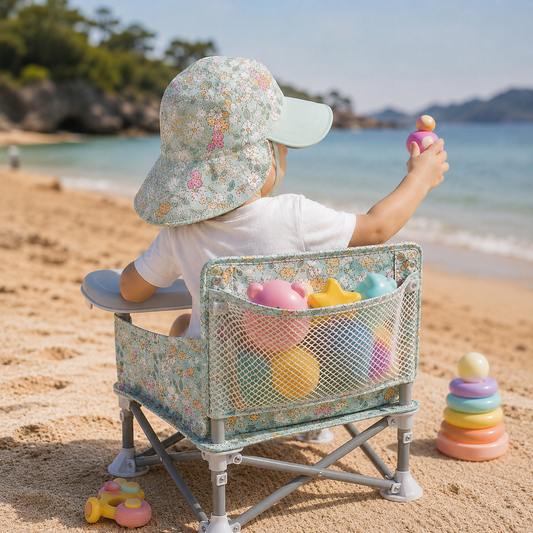 CHAISE BÉBÉ MOTIF FLORAL PASTEL