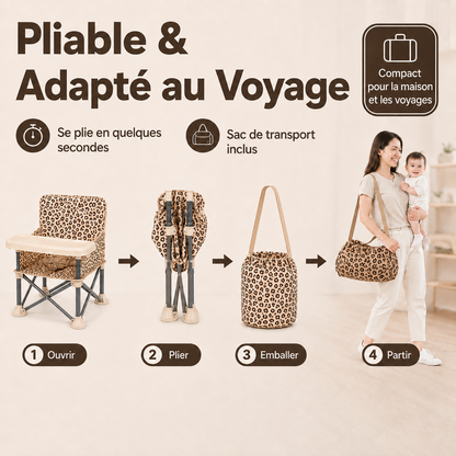 CHAISE BÉBÉ LÉOPARD