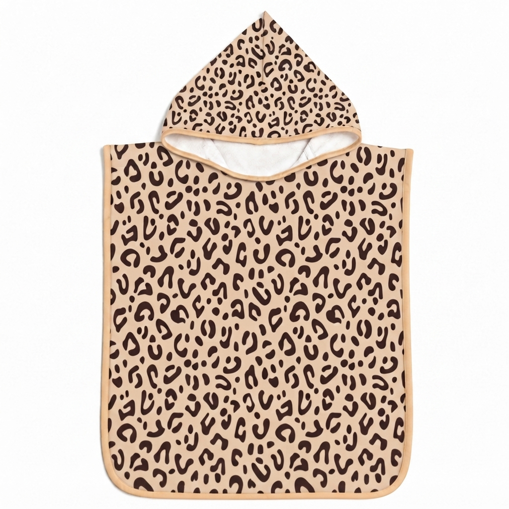 PONCHO DE PLAGE LEOPARD